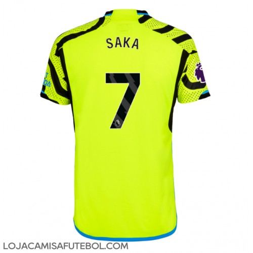 Camisa de Futebol Arsenal Bukayo Saka #7 Equipamento Secundário 2023-24 Manga Curta